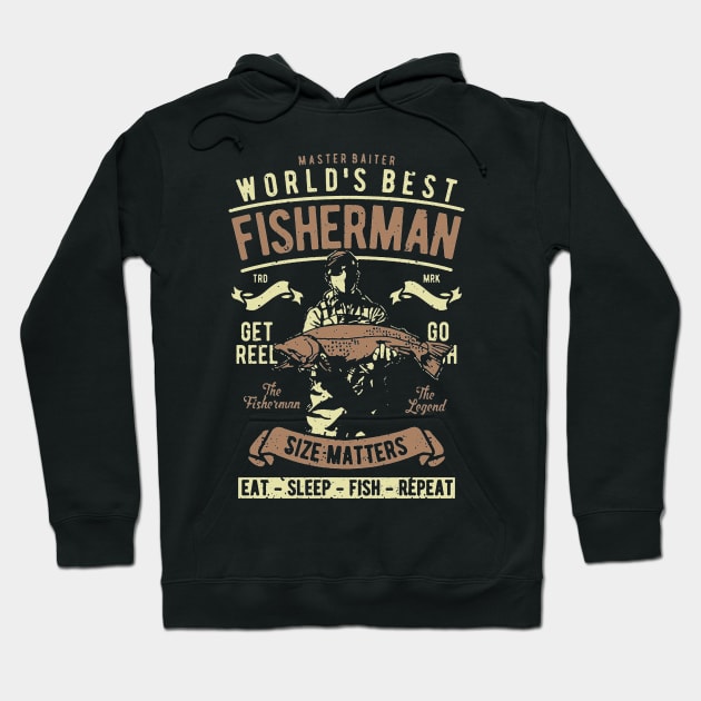 World's Best Fisherman Hoodie by JakeRhodes